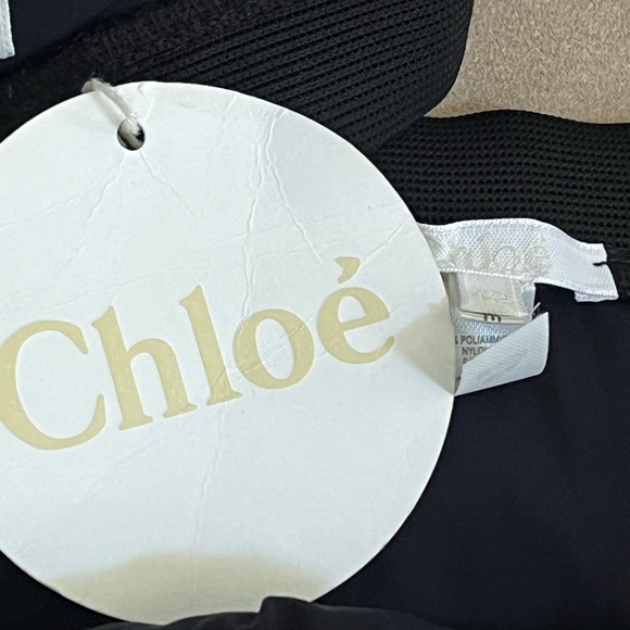 Chloe black embroidered bikini swimsuit set 42/ 06 New - Picture 11 of 14